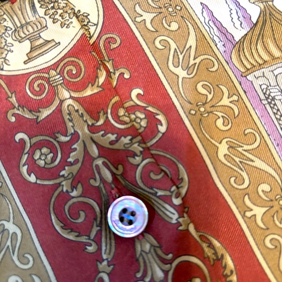 Burberry Vintage Silk Blouse SZ 9 🏰 🫅 - Picture 6 of 16